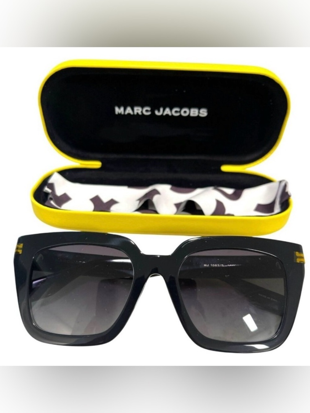 Marc Jacobs Black Square Designer Sunglasses New with Case